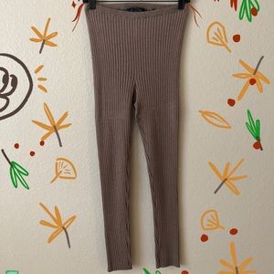 Magaschoni Brown ribbed leggings